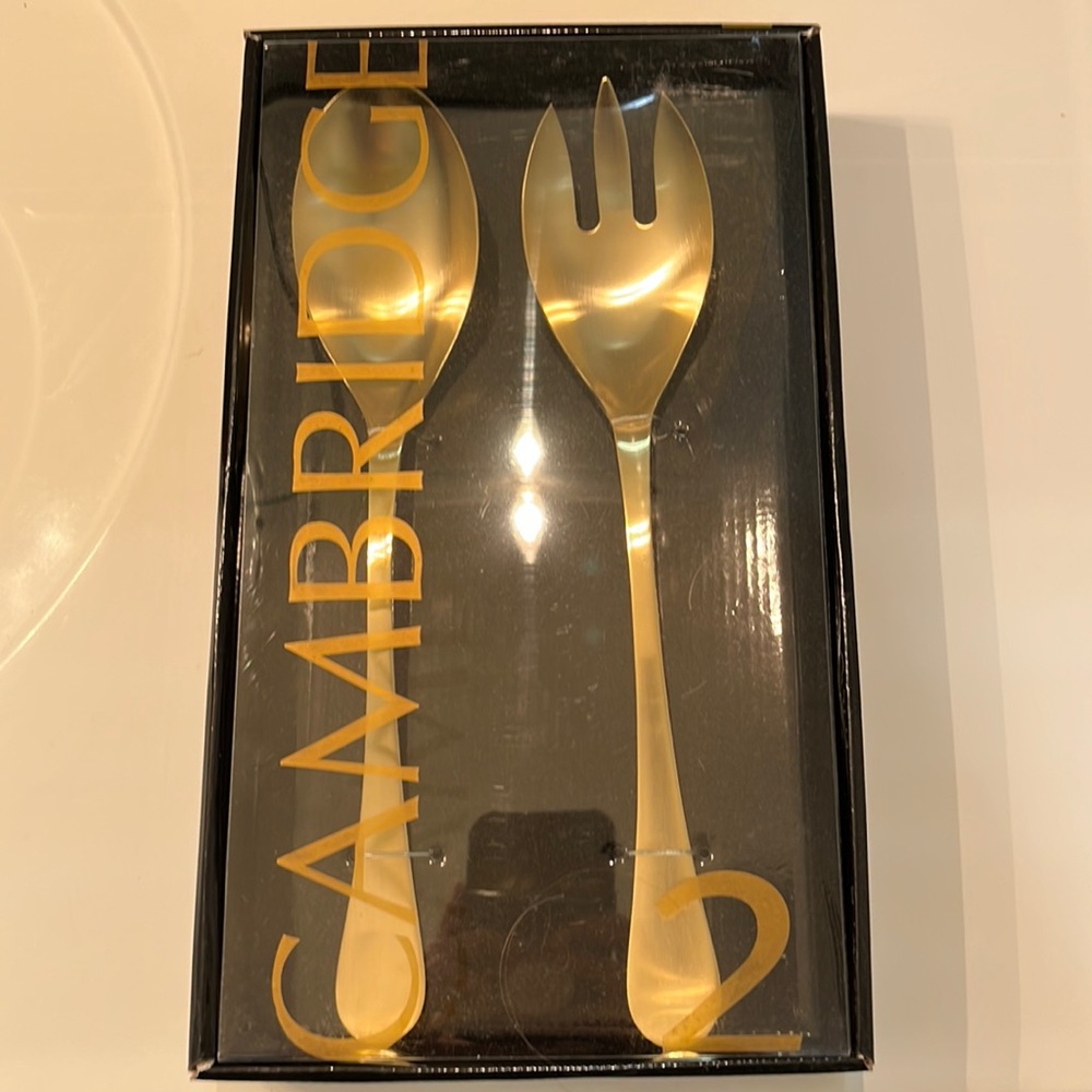 Cambridge 2 pc Gold Salad Set.